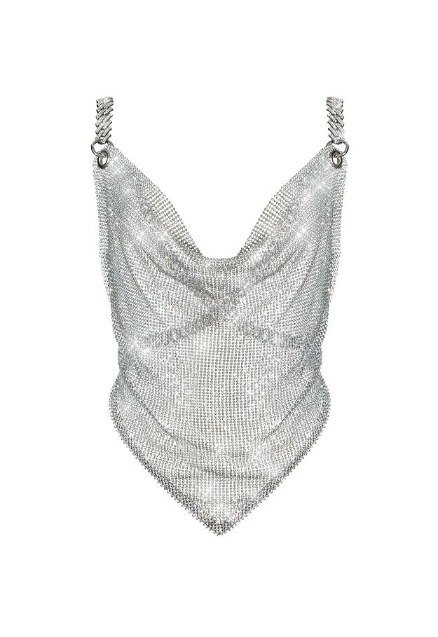 Silver Top with Chains