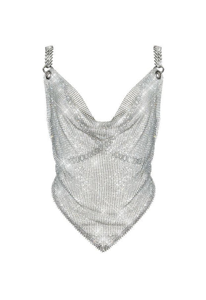Silver Top with Chains