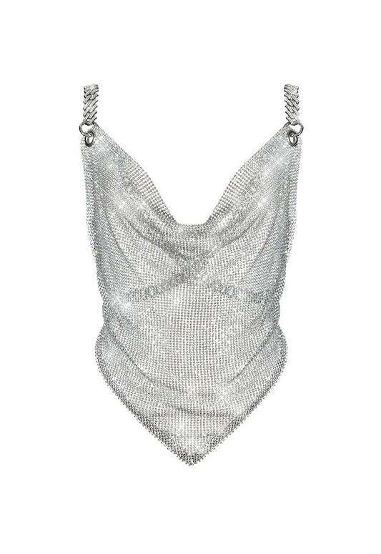 Silver Top with Chains