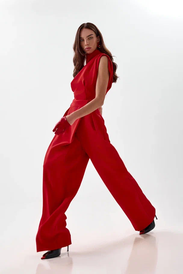Draped Top with Stand Collar