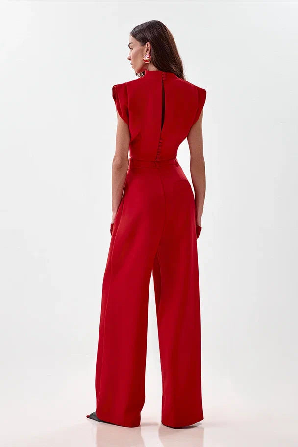 Draped Top with Stand Collar