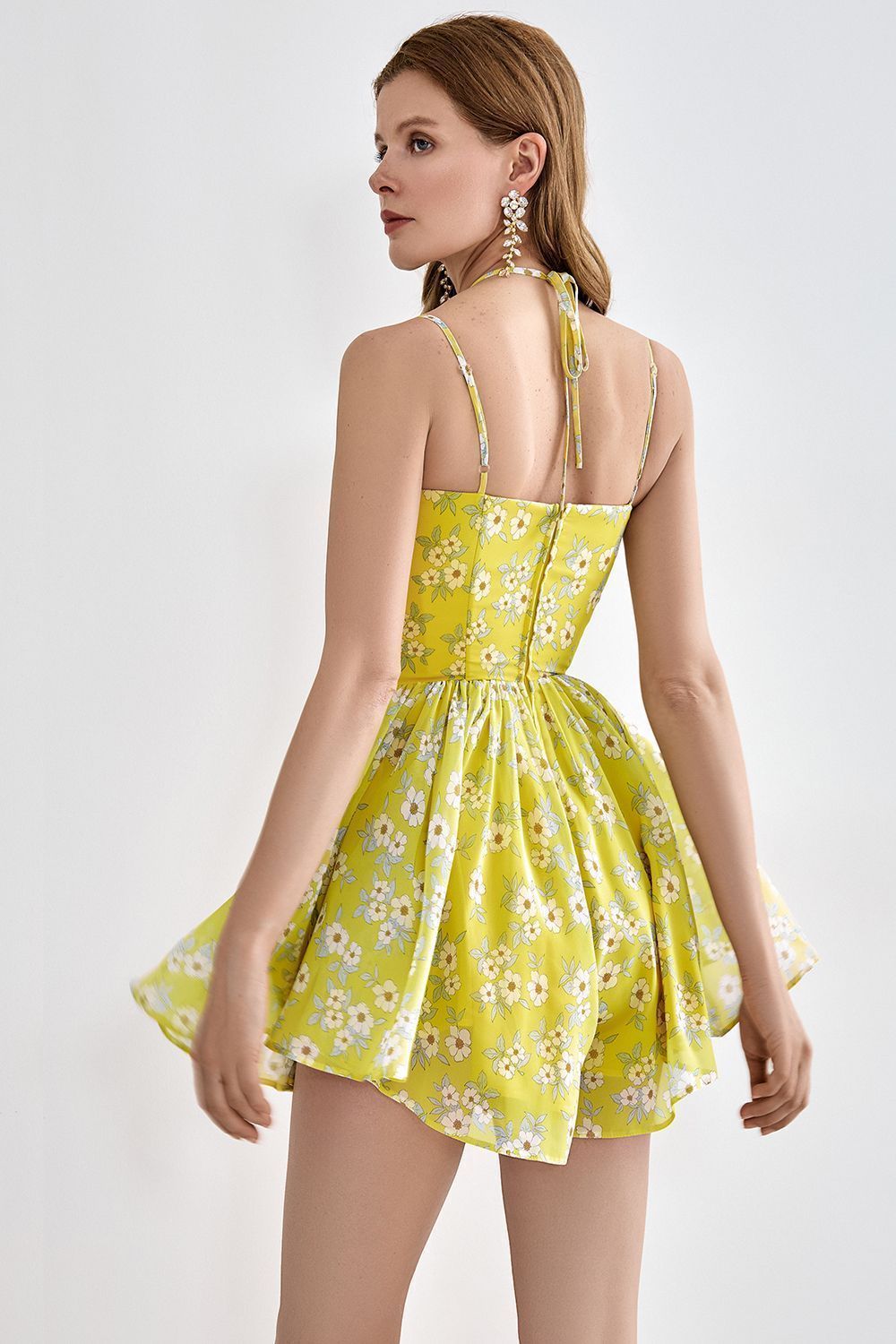 Floral Sculpted Corset Romper