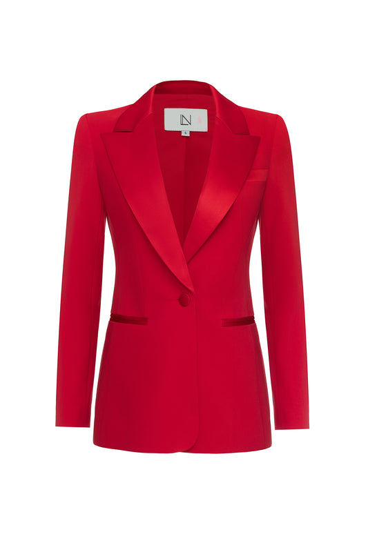 Jacket with satin lapels