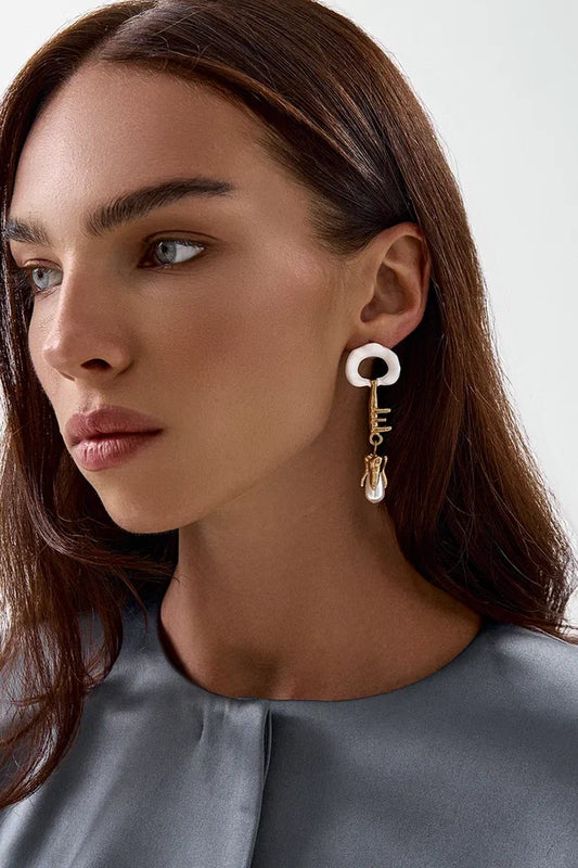 Earrings with Key Pendant