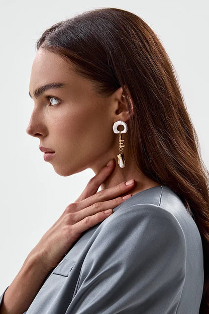 Earrings with Key Pendant