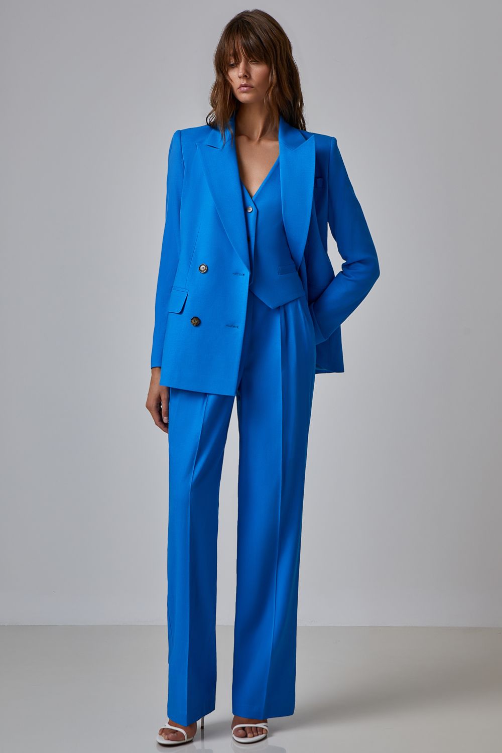Cropped double-breasted jacket