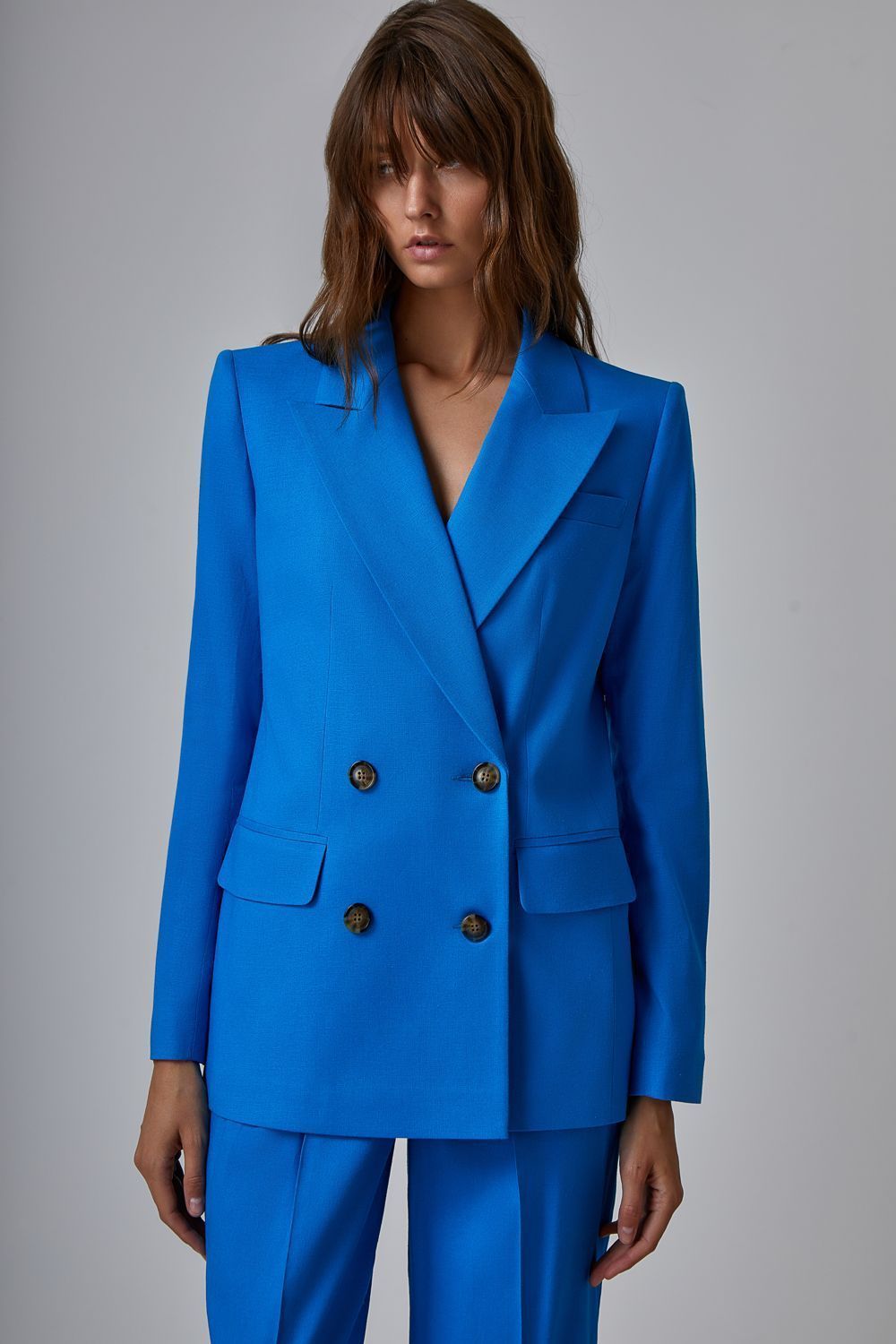 Cropped double-breasted jacket