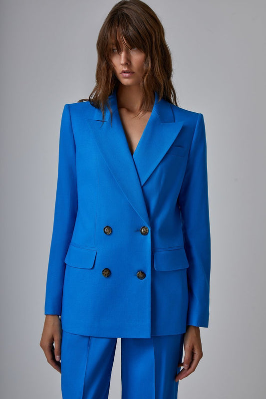 Cropped double-breasted jacket