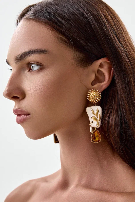 Asymmetric Drop Earrings