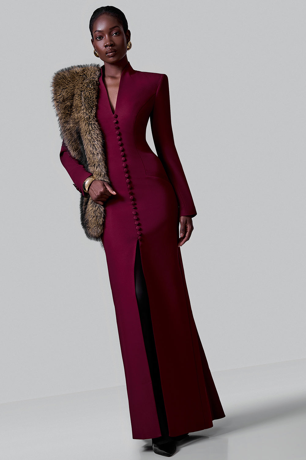 Structured Buttoned Maxi