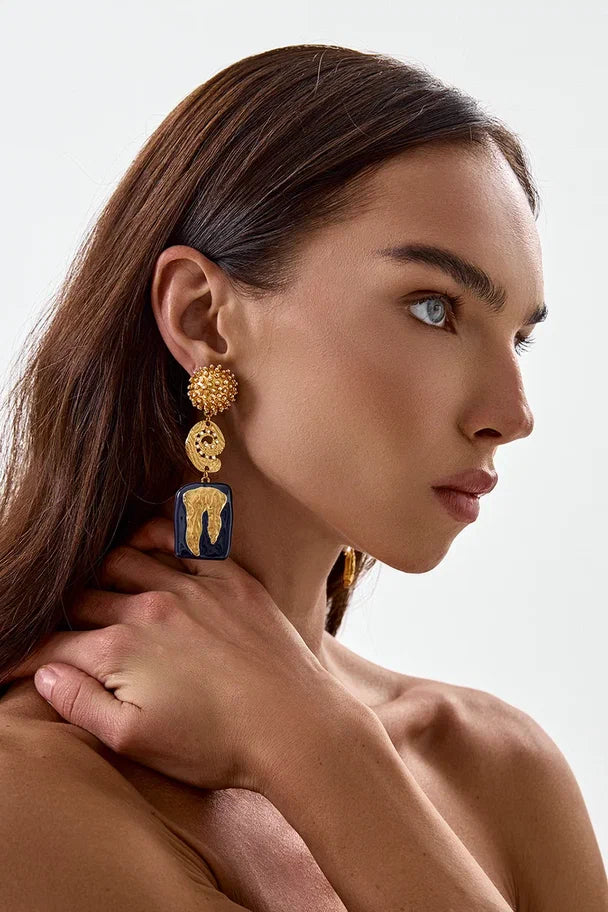Asymmetric Drop Earrings