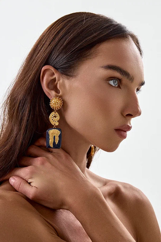 Asymmetric Drop Earrings