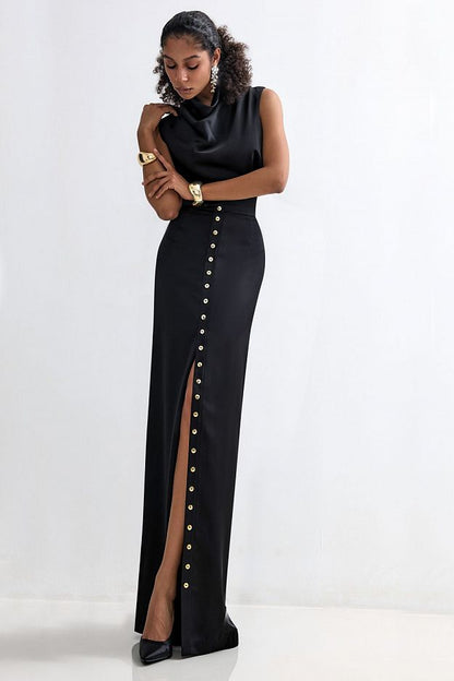 Satin Top With Draping