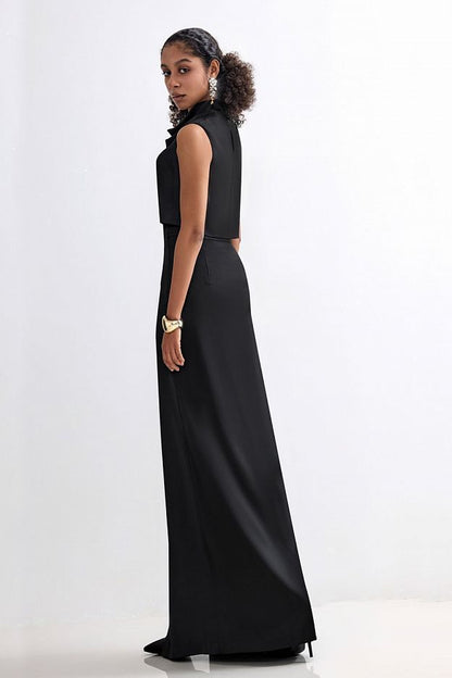 Satin Top With Draping