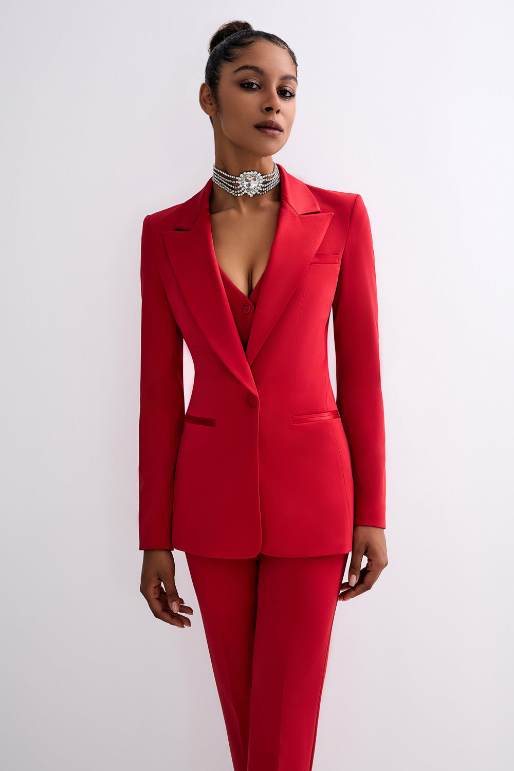 Jacket with satin lapels