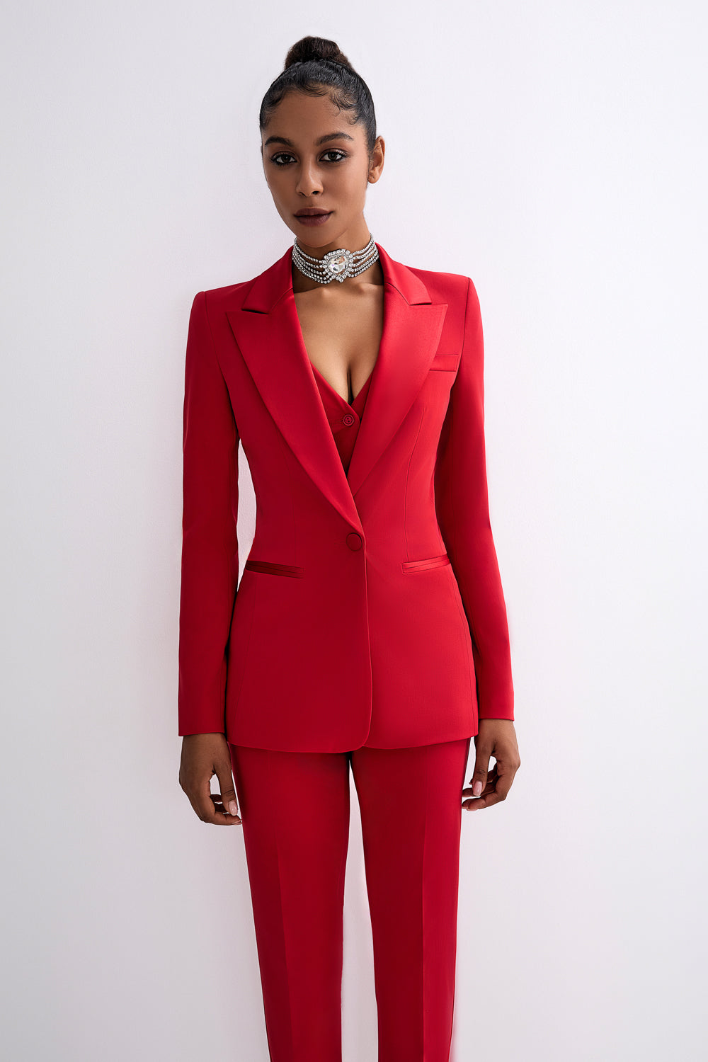 Jacket with satin lapels