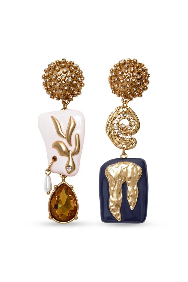 Asymmetric Drop Earrings