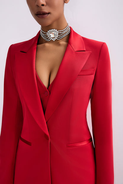 Jacket with satin lapels