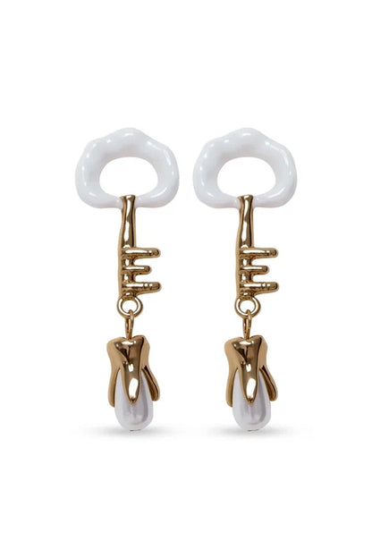 Earrings with Key Pendant