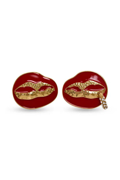 Enamel and Crystal Earrings