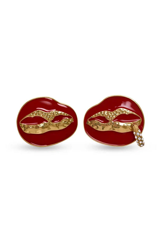 Enamel and Crystal Earrings