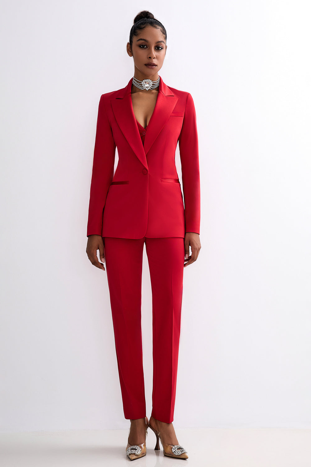 Jacket with satin lapels