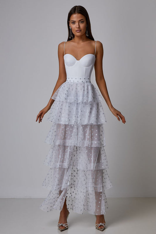 Tiered sheer skirt