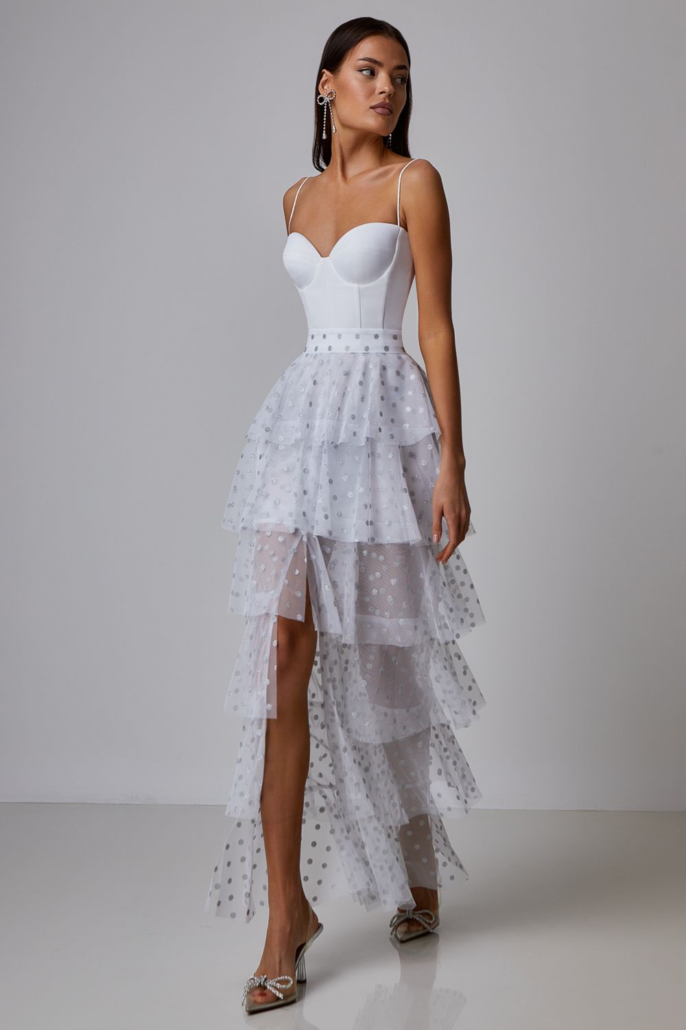 Tiered sheer skirt