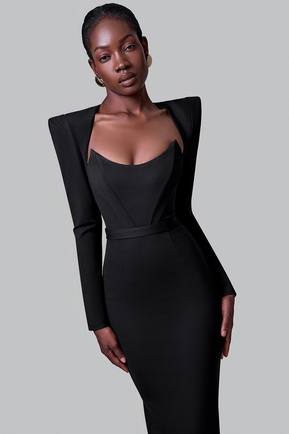 Structured Midi Dress