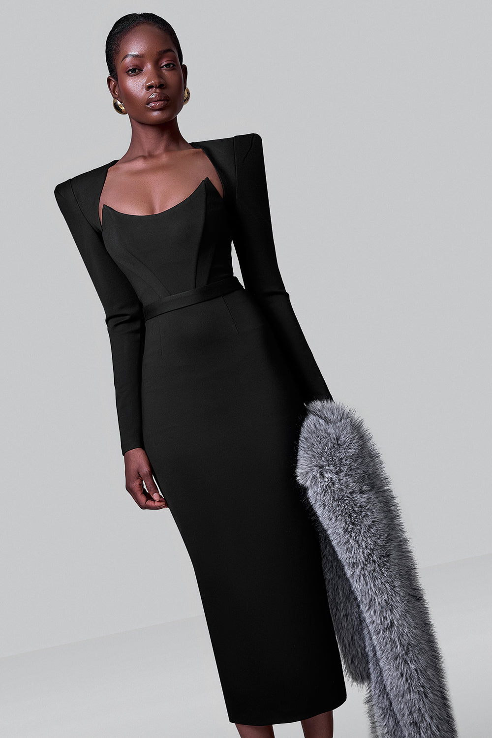 Structured Midi Dress