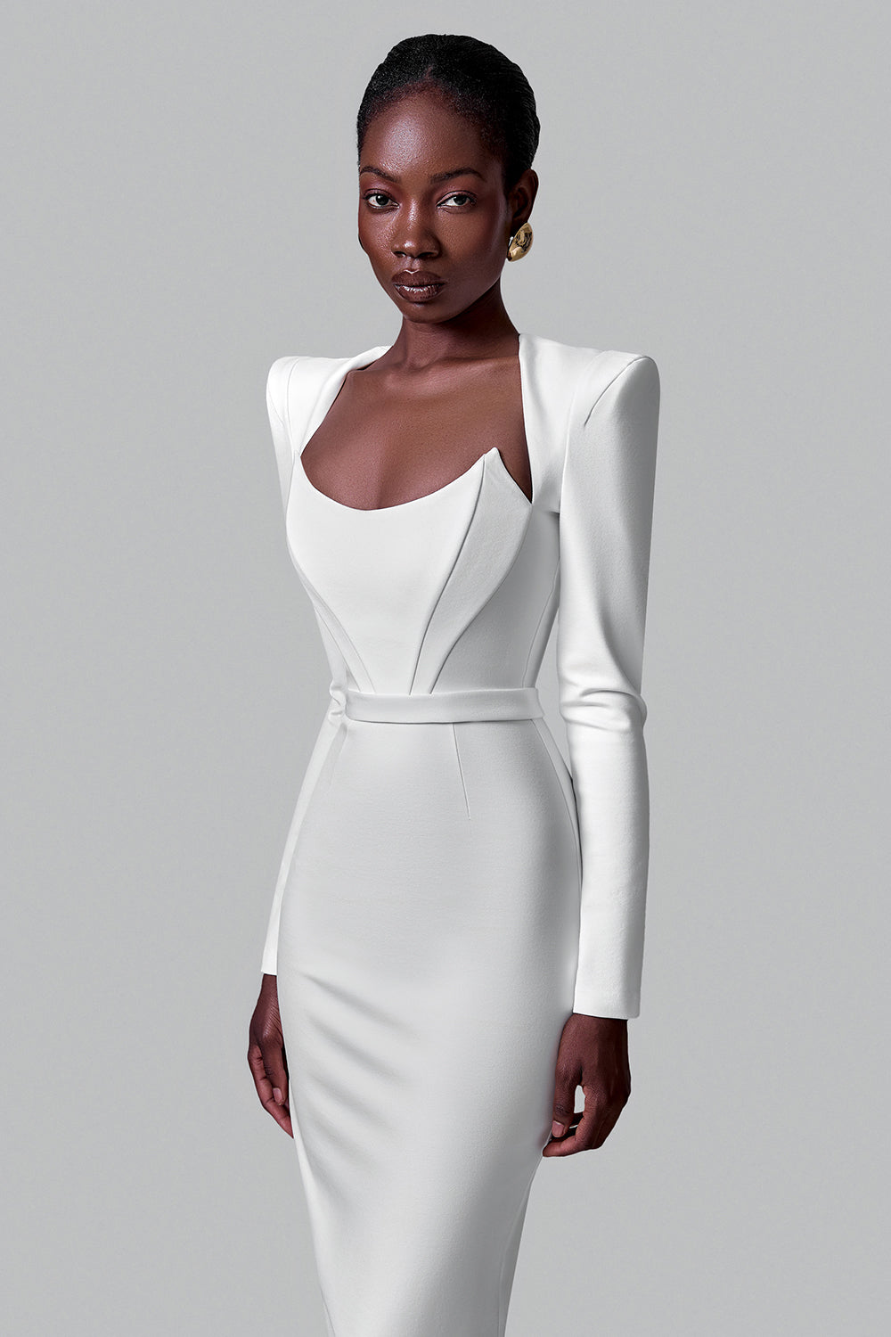 Structured Midi Dress