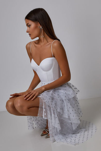 Tiered sheer skirt