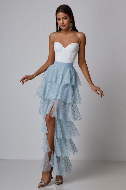 Tiered sheer skirt