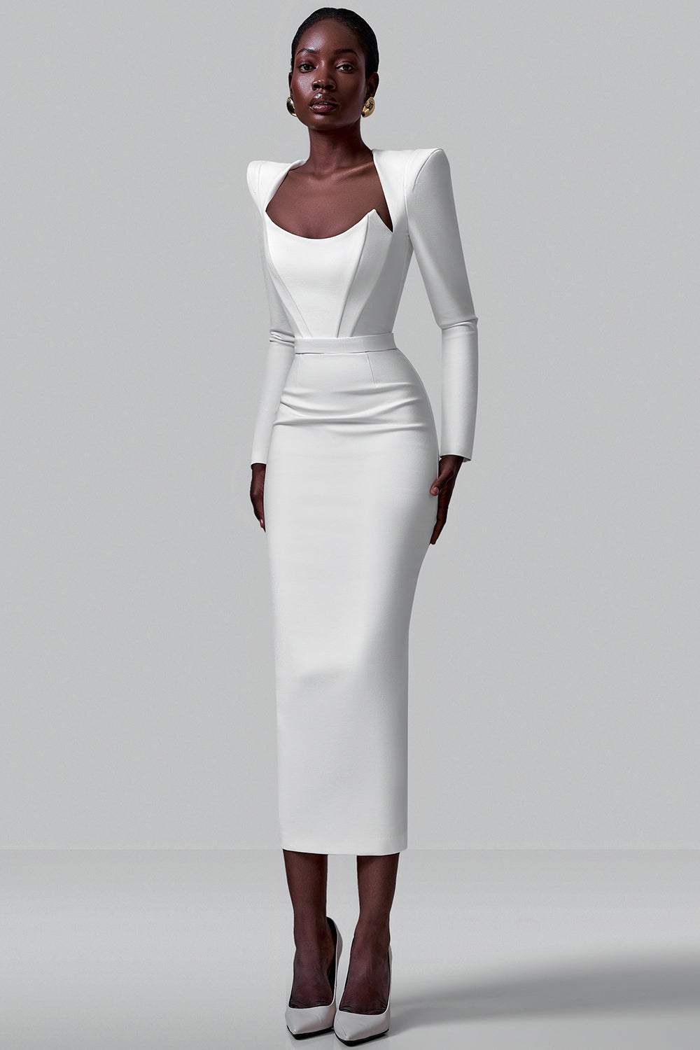 Structured Midi Dress