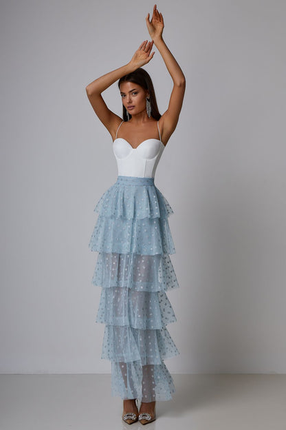 Tiered sheer skirt