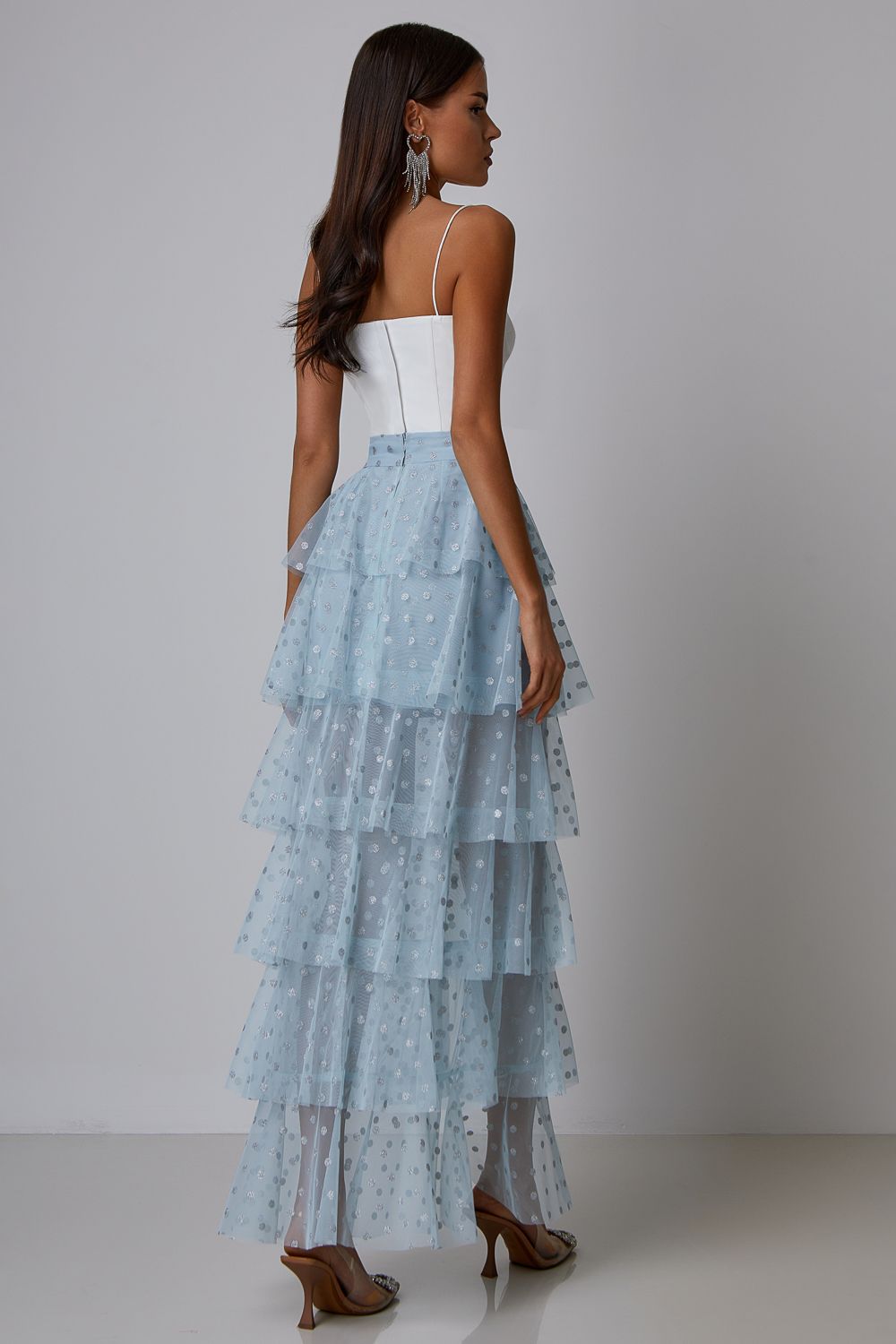 Tiered sheer skirt