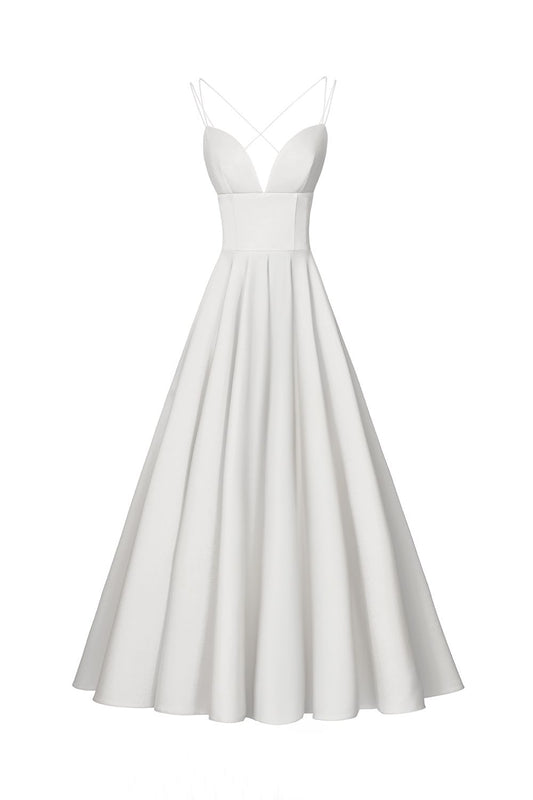 Strap dress with circle skirt