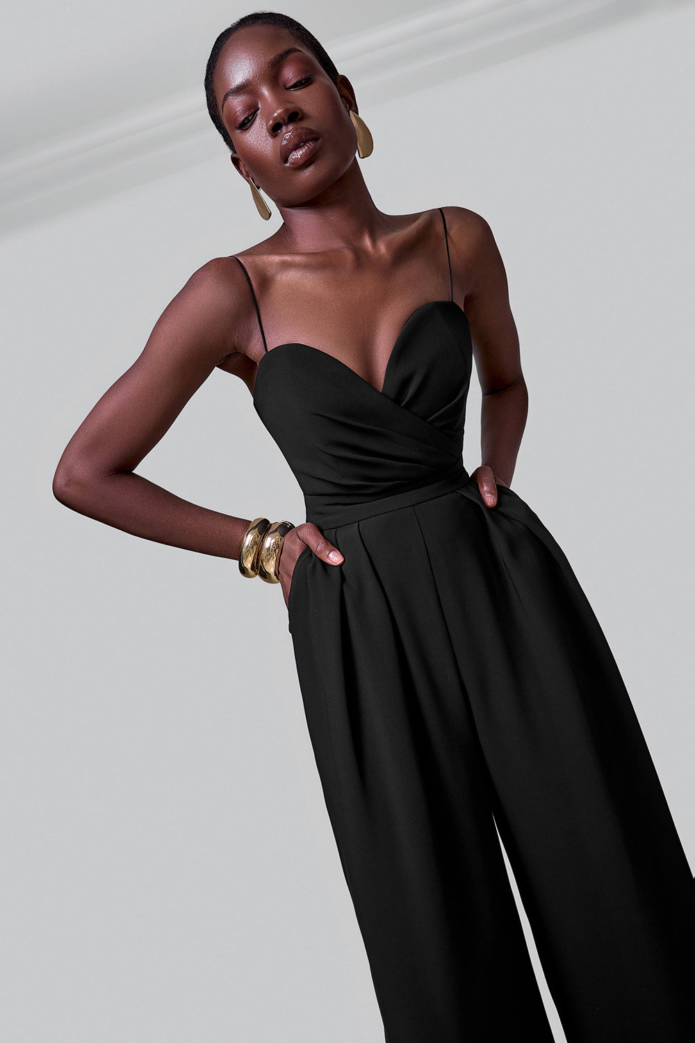 Corset-Top Palazzo Jumpsuit