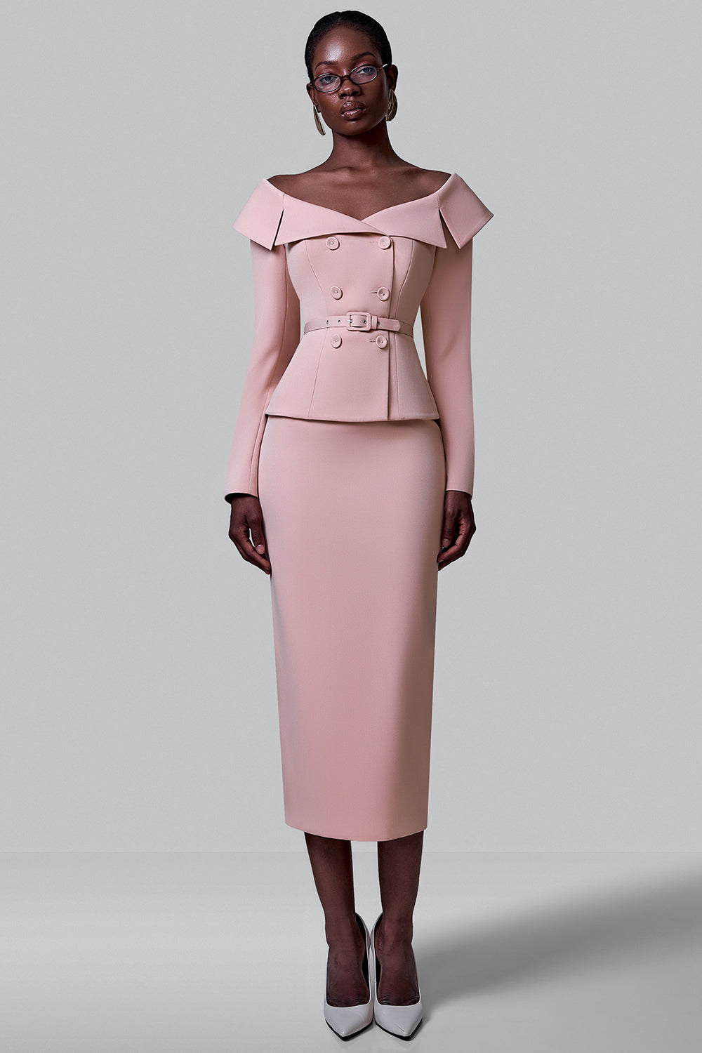 Double Breasted Jacket with Collar