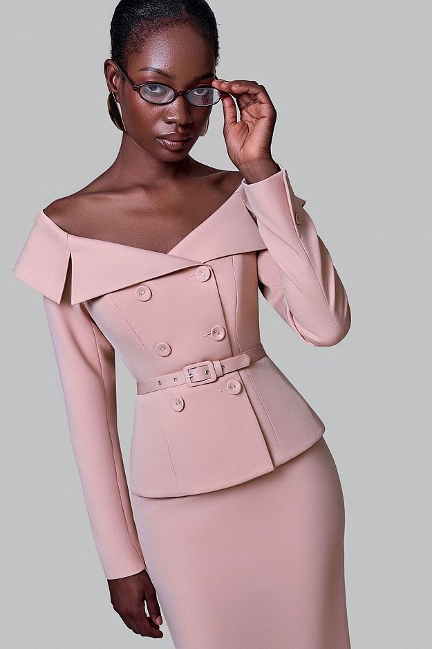 Double Breasted Jacket with Collar