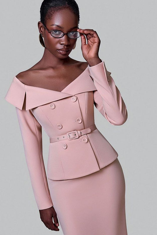 Double Breasted Jacket with Collar