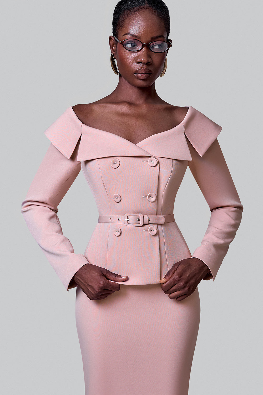 Double Breasted Jacket with Collar
