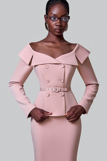 Double Breasted Jacket with Collar