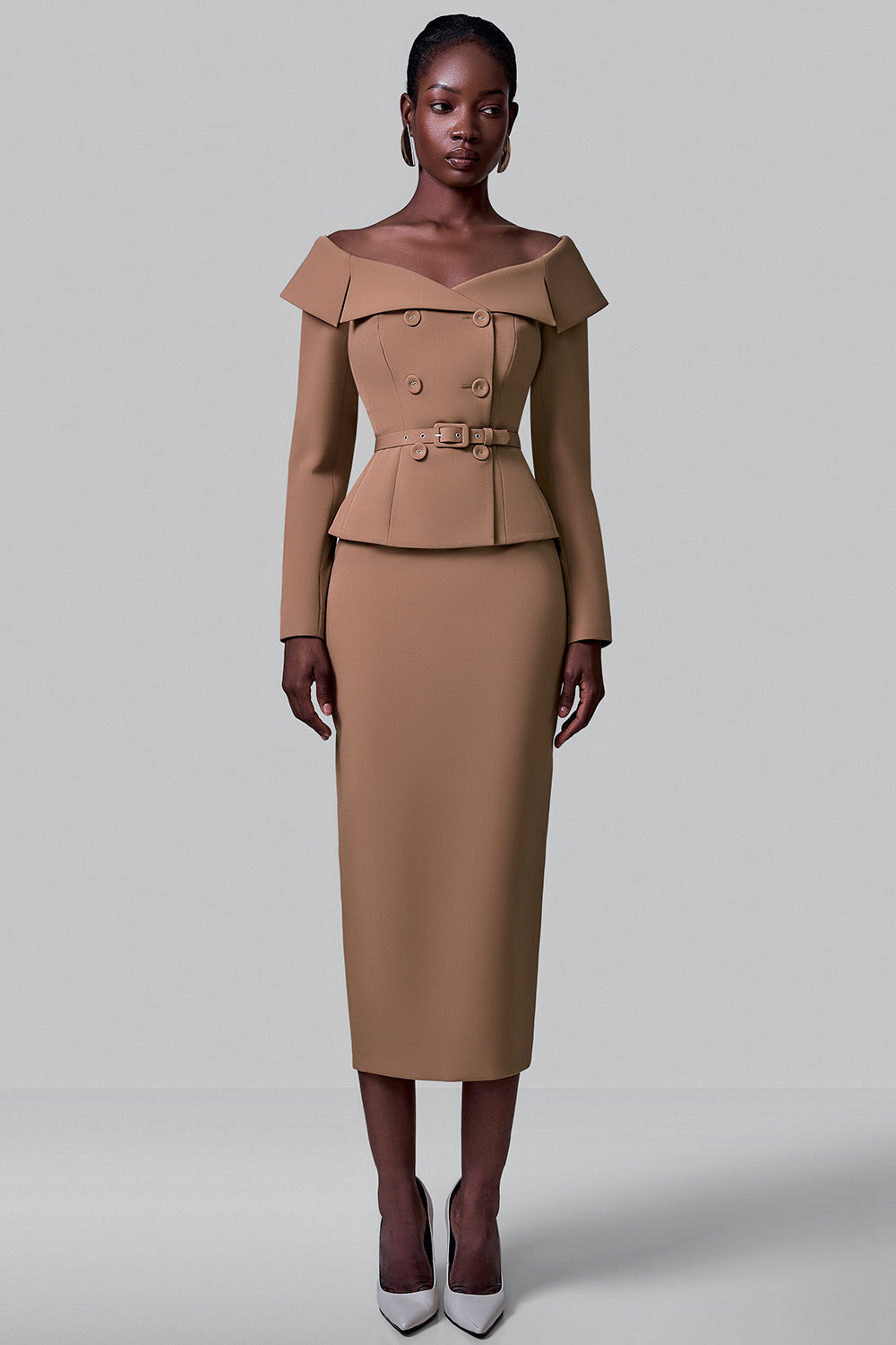 Double Breasted Jacket with Collar