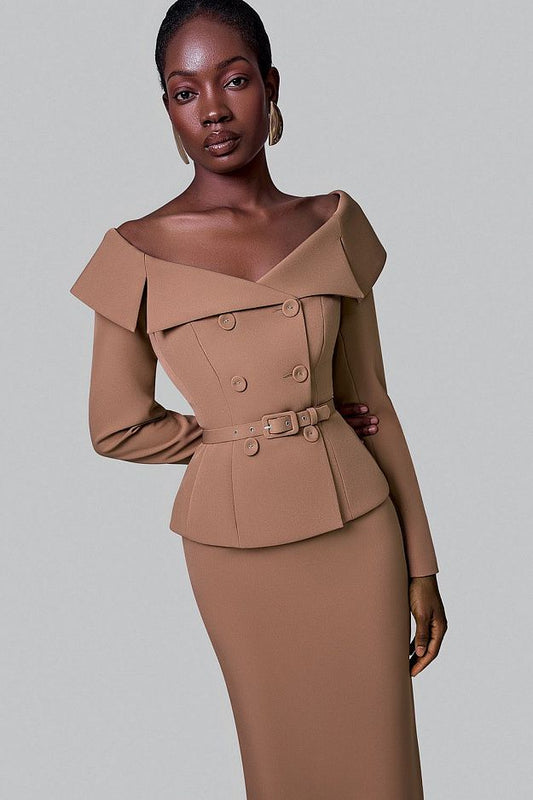 Double Breasted Jacket with Collar