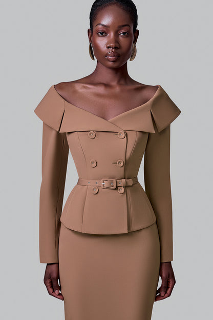 Double Breasted Jacket with Collar