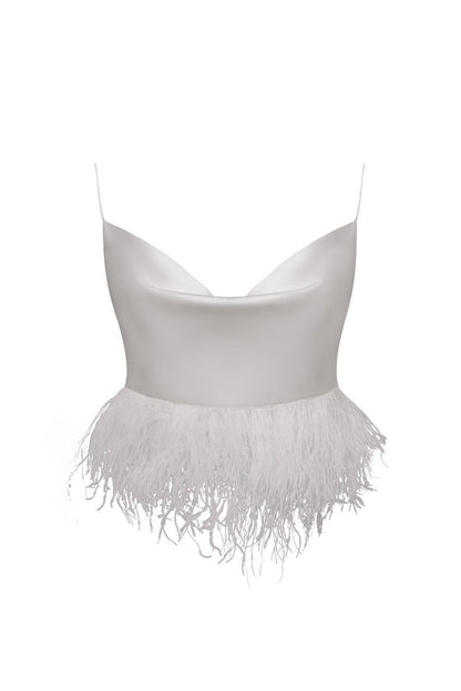 Feathered hem top