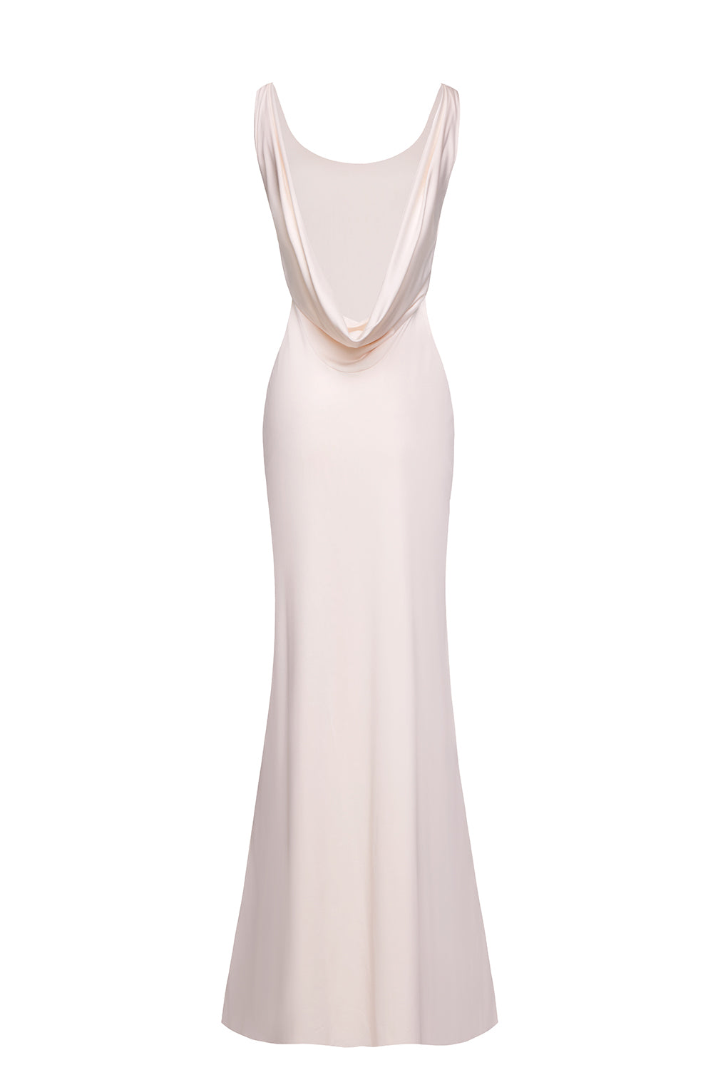 Dress with drapery on the back