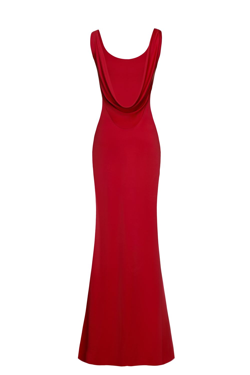 Dress with drapery on the back