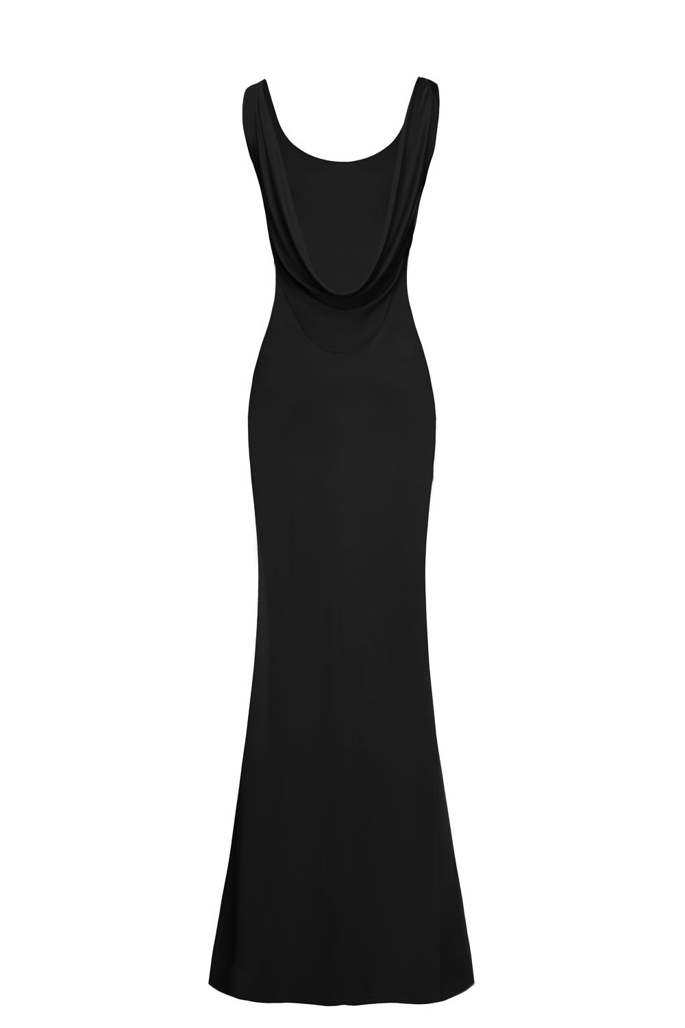 Dress with drapery on the back